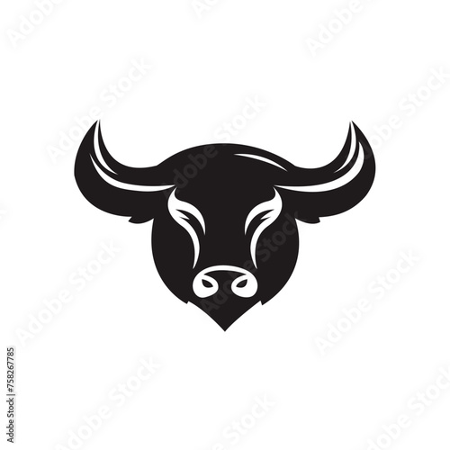 Bull logo icon black and white (1)