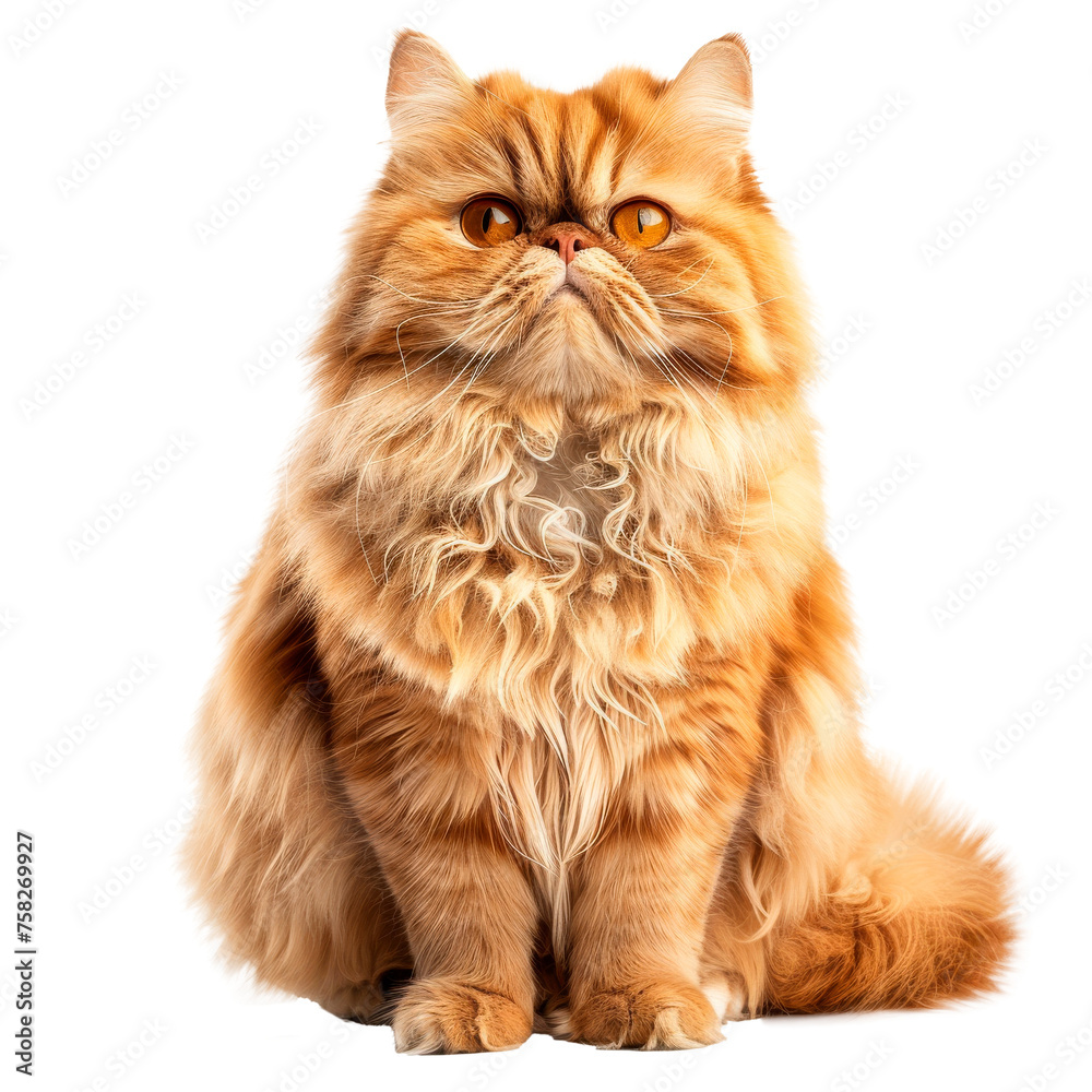 Luxurious Persian cat - Transparent background, Cut out