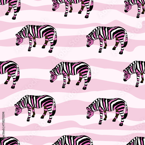 Zebra pattern. Texture of strips. Animal pattern
