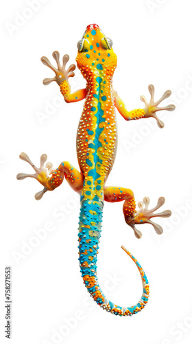 Gecko vividly colored - Transparent background, Cut out