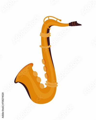 Saxophone Musical Instrument Icon Isolated