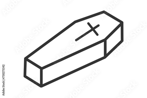 Coffin icon. Funeral design set vector ilustration.