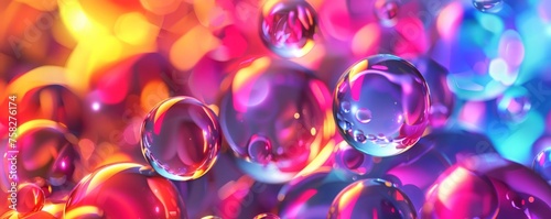 glass colorful balls background.