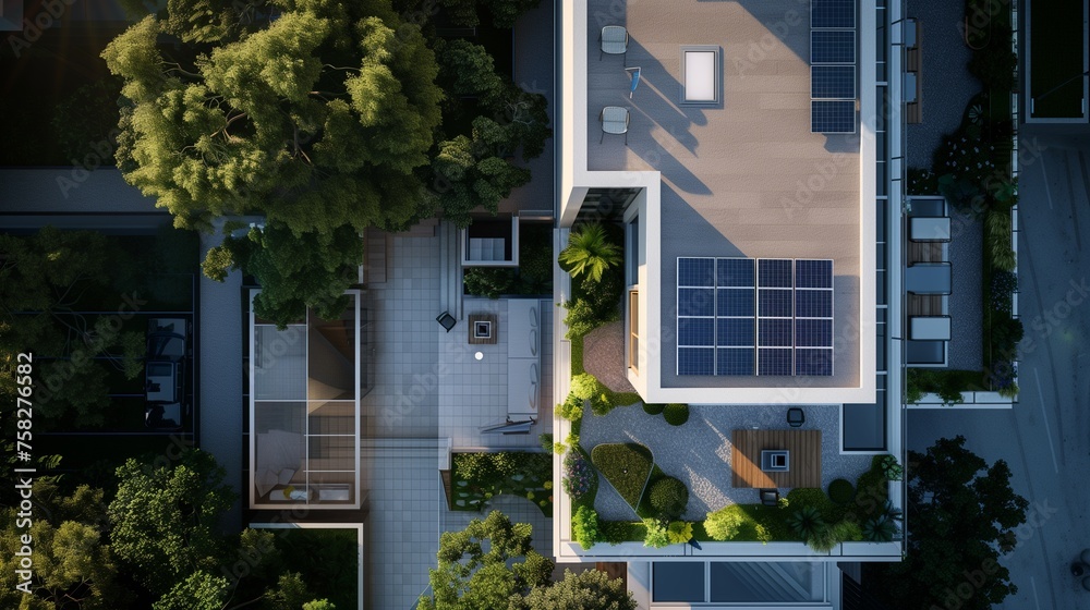 Modern eco-friendly residential building featuring a roof completely ... - Eco Logical Green Roof Penthouse Systems