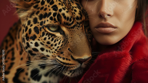 divertida série de fotografias revela a incrível semelhança entre algumas pessoas e seus leopardos  photo