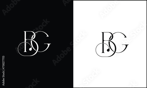 BG, GB, B, G, Abstract letters Logo monogram