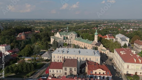 Beautiful Landscape Church Old Town Jaroslaw Aerial View Poland photo