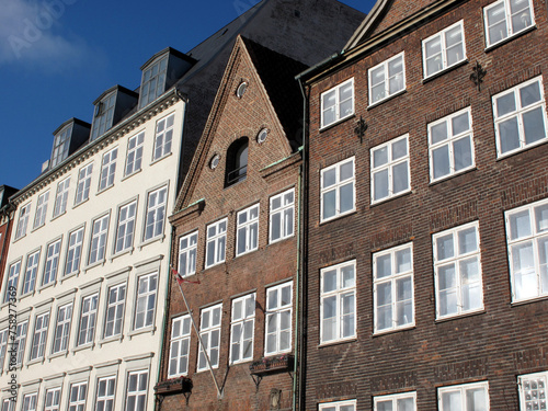 Row of building appartments - Nybrogade - towards the southwest - Copenhagen - Denmark photo