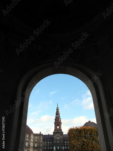 Christiansborg palace - view of the spire - Copenhagen - Denmark