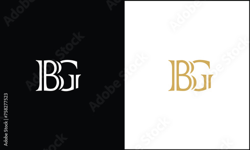 BG, GB, B, G, Abstract letters Logo monogram