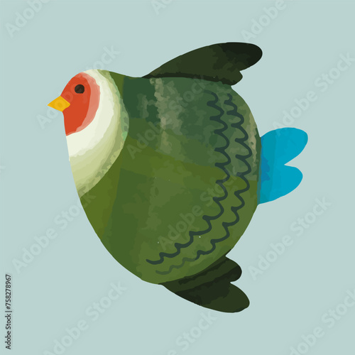 Birds, watercolor painting. vector illustration of animal collection. isolated. freedom concept artwork.	