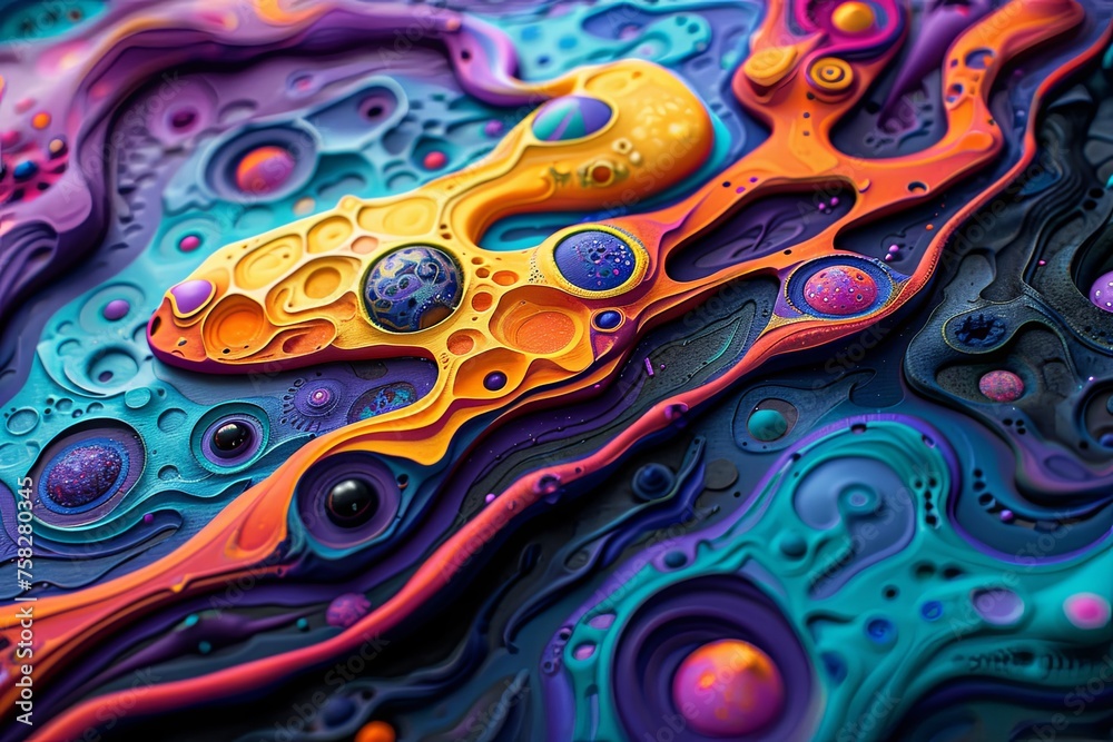 Intricate and vibrant fluid art with a dynamic mix of colors and psychedelic patterns. Intricate and vibrant fluid art with a dynamic mix of colors and psychedelic patterns.