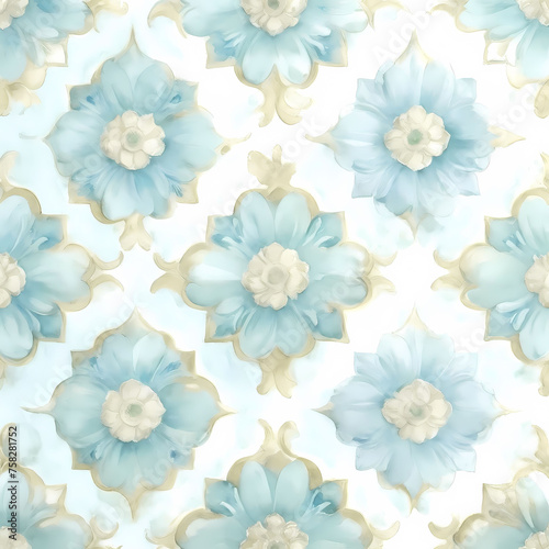 Light Blue Watercolor Flowers