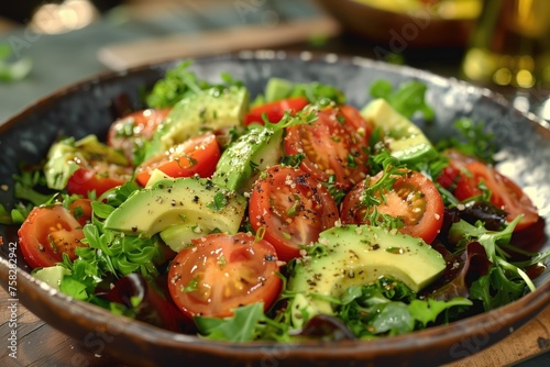 Vibrant Green Salad Close-Up