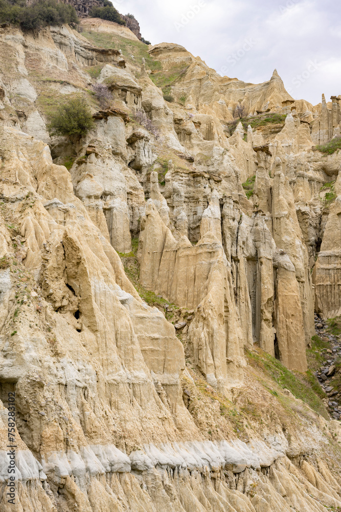 Kula Fairy Chimneys, Kula Geopark at location Manisa, Turkey. Kula Volcanic Geopark, also known as Kuladoccia (Kuladokya).
Kula Fairy Chimneys, Kula Geopark at location Manisa, Turkey. Kula Volcanic Geopark, also known as Kuladoccia (Kuladokya).
