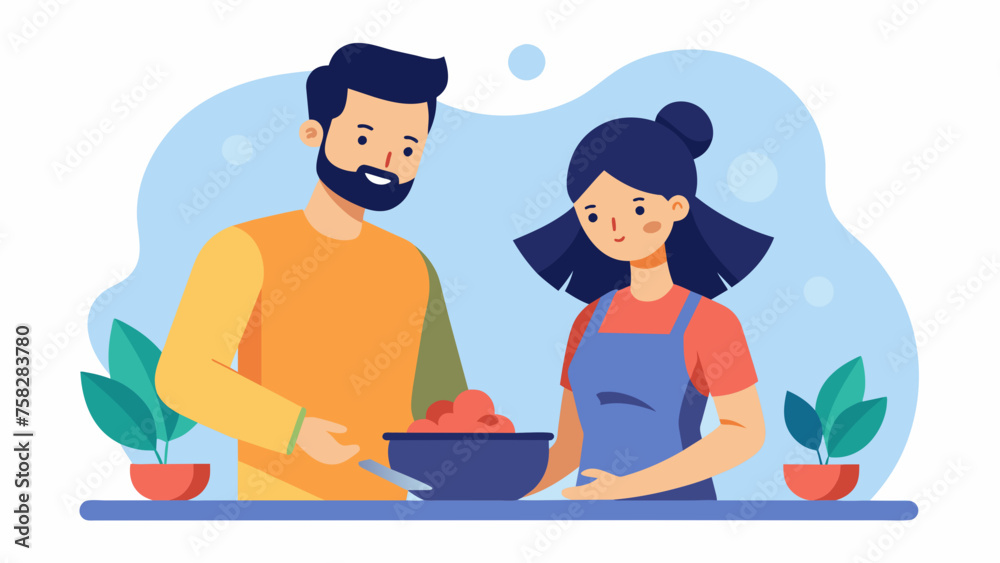 Husband wife vector illustration