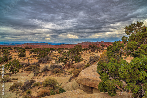 Scenic Landscape in the state of Utah on a cloudy day