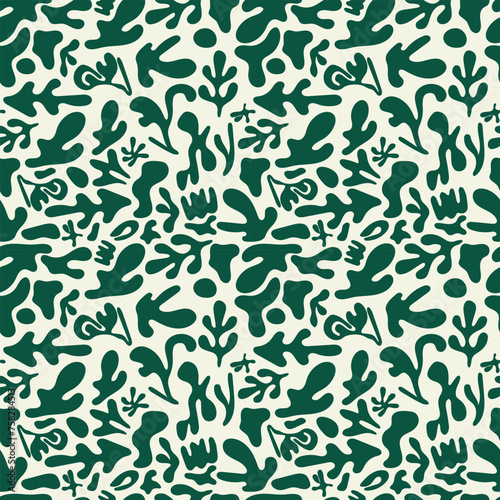 Creative Seamless pattern. Green. Pantone 2024. Suitable background for poster, card, invitation, header, cover, placard, brochure, flyer, fabric, textile and more