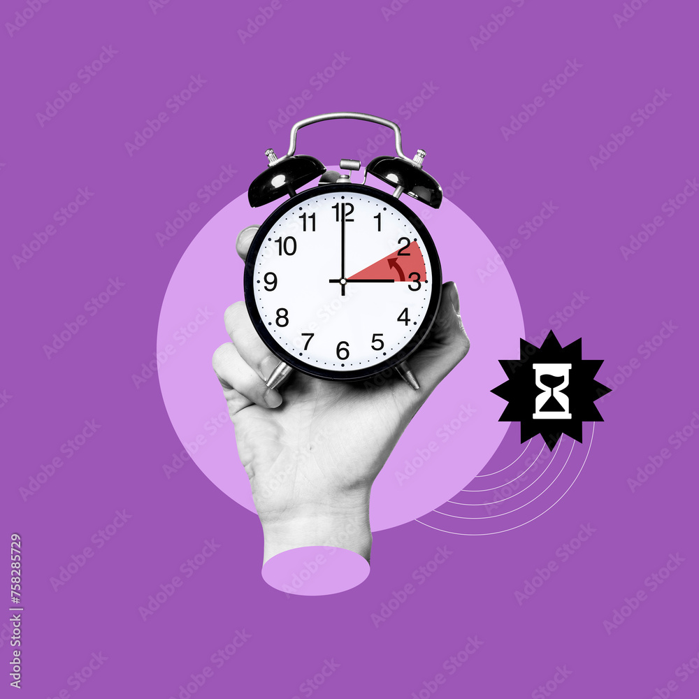 Clock goes backwards, hand with clock, time change, energy saving, Time, Clock, Change, Winter