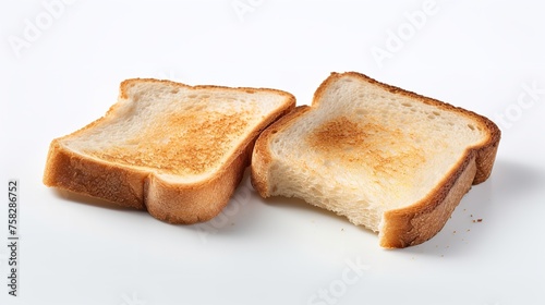 Two Delicious Toasted Bread Pieces Cut-Out (8K)