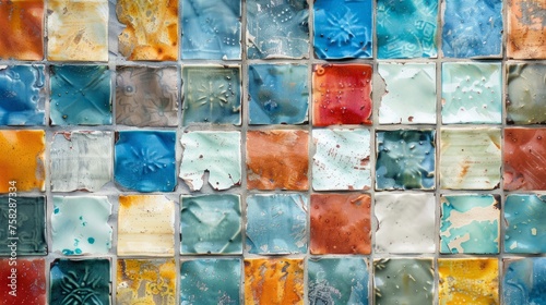 Glazed ceramic tiles.