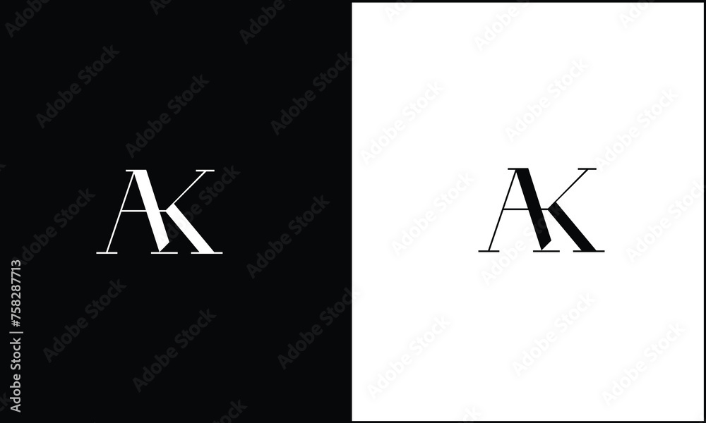 AK,, A, K,. Abstract Letters Logo monogram AK,, A, K,. Abstract Letters Logo monogram