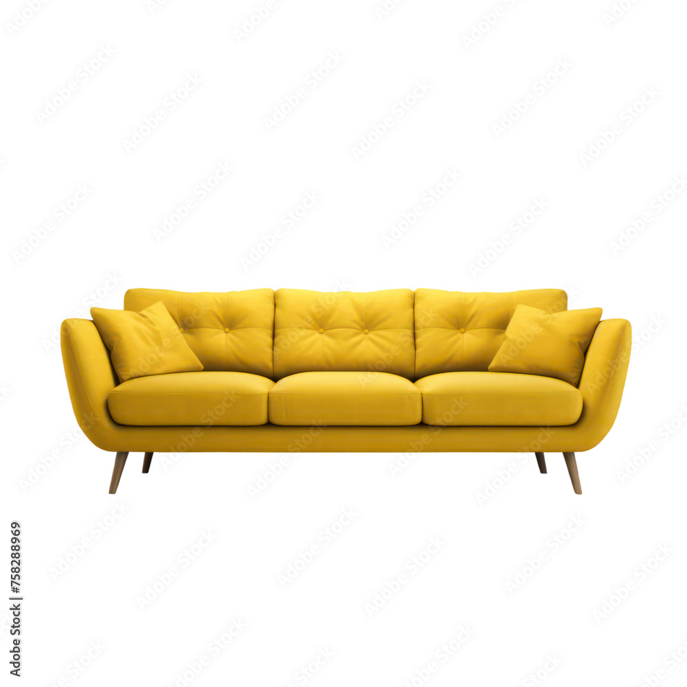 Modern sofa on transparent background. Furniture for the modern interior, minimalist design. Transparent Background Modern sofa on transparent background. Furniture for the modern interior, minimalist design. Transparent Background