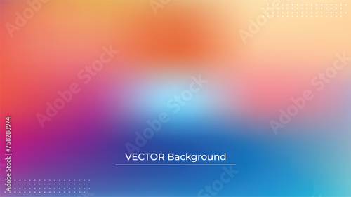 Wallpaper Mural Abstract blurred gradient mesh background in bright rainbow colors. Colorful smooth banner template. Easy editable soft colored vector illustration in EPS10 without transparency. Torontodigital.ca