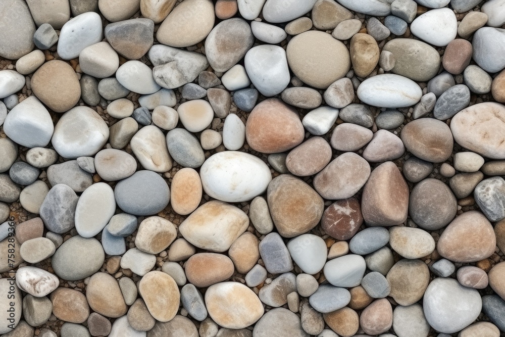 Ground Texture with Small Stones. Varied Pebble Stones Texture Wide View Ground Texture with Small Stones. Varied Pebble Stones Texture Wide View