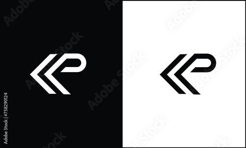 KP, PK, K, P, Abstract Letters Logo monogram