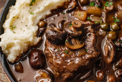 Finnbiff: Sautéed Reindeer with Mushrooms and Lingonberries photo