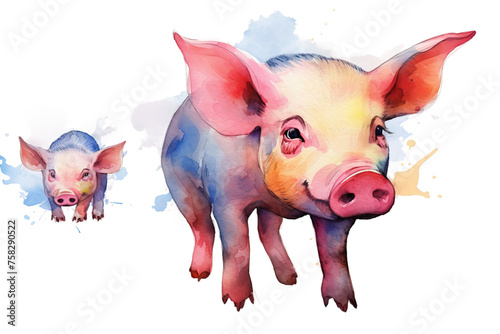 texture isolated aquarelle watercolor style pattern full animal piggy animal background wild pig name tattoo wrapper animal wild