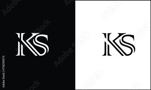 SK, KS,S , K, Abstract Letters Logo monogram