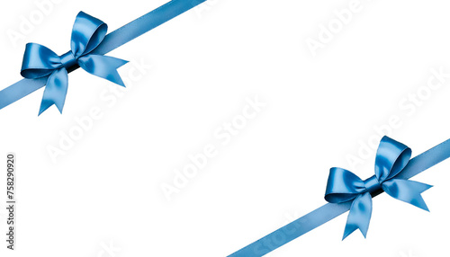 Moños con lazo de seda azul para regalos - Blue silk ribbon bows
