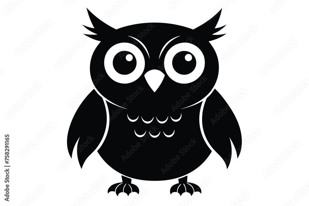 Happy owl vector illustration artwork