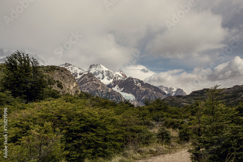 Beautiful nature of Patagonia. Fitz Roy trek, view of Andes mountains, Los Glaciers National Park, El Chalten, Argentina © Natalia