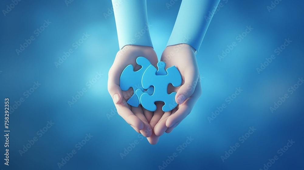 World Autism Awareness Day Concept: Adult
World Autism Awareness Day Concept: Adult