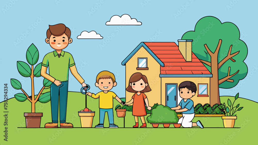 Garden par vector illustration