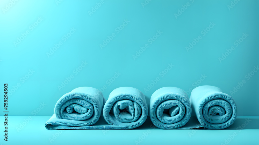 Blissful Retreat Corner Spa Essential 3D Rolled Blue Towel for Comfort and Wellness Blissful Retreat Corner Spa Essential 3D Rolled Blue Towel for Comfort and Wellness