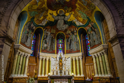 Sainte anne beaupr    Canada - April 14 2018  Interior of Basilica sainte anne beaupr   in Quebec