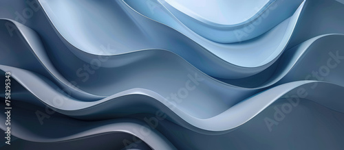 A visually captivating image with blue abstract waves, symbolizing depth and fluidity © Mik Saar