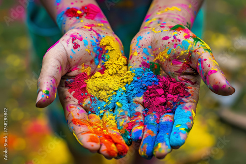 Colorful Holi Hands