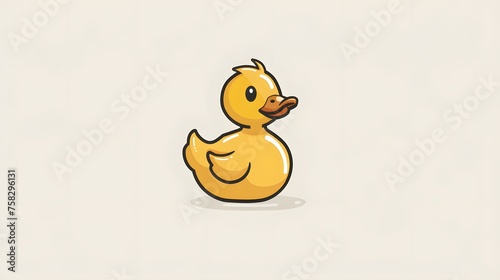 cute duck logo animal 