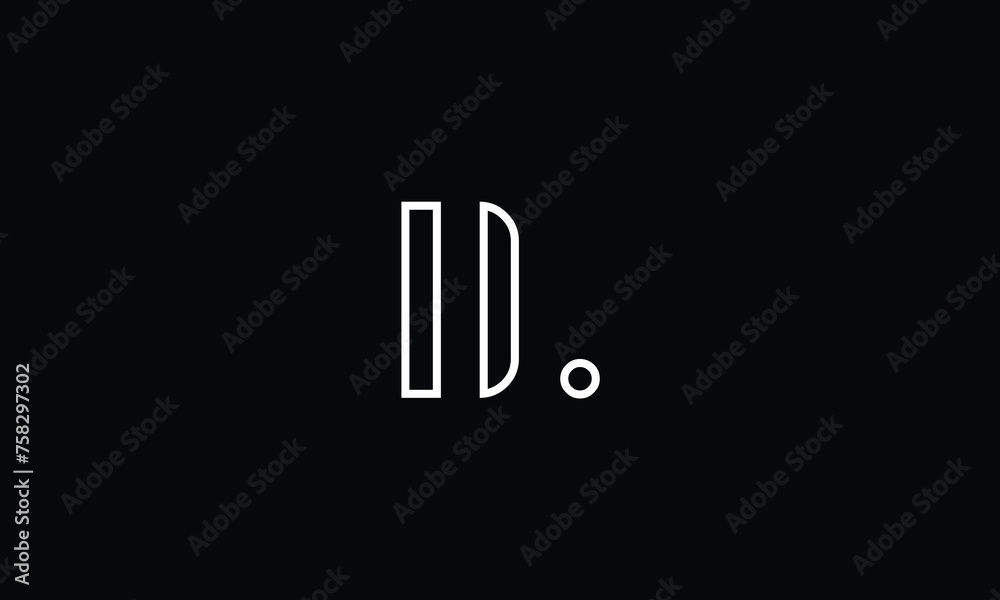 DL, LD, D, L, Abstract Letters Logo Monogram - obrazy, fototapety, plakaty 