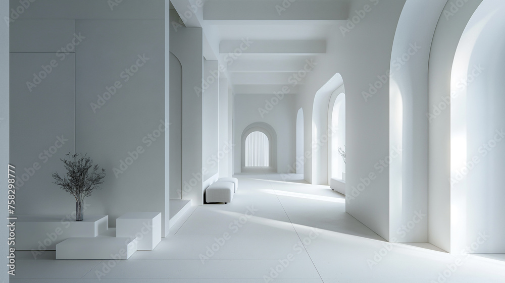 corridor with columns