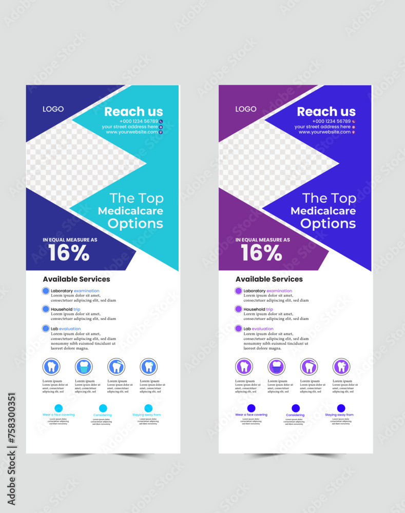Obraz premium Business Roll Up Set. Standee Design. Banner Template, Abstract Blue Geometric Triangle Background vector Template Design.