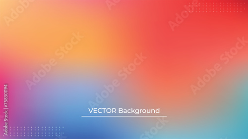 Wallpaper Mural Smooth and blurry colorful gradient mesh background. Modern bright rainbow colors. Easy editable soft colored vector banner template. Premium quality Torontodigital.ca