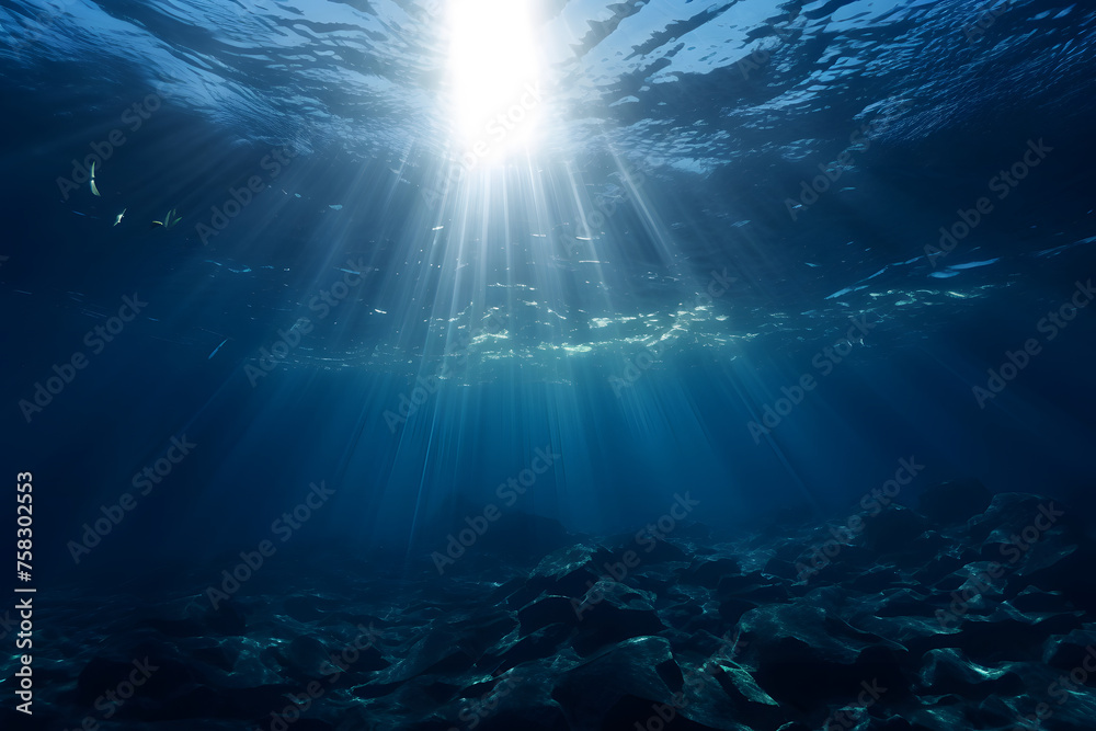 Beautiful and tranquil scene of underwater Beautiful and tranquil scene of underwater
