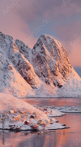 Reine, Lilandstinden, Moskenesoya, Lofoten, Nordland, Norwegen