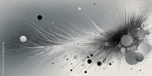 Grey Abstract Grunge Art Illustration  Moody Texture and Form